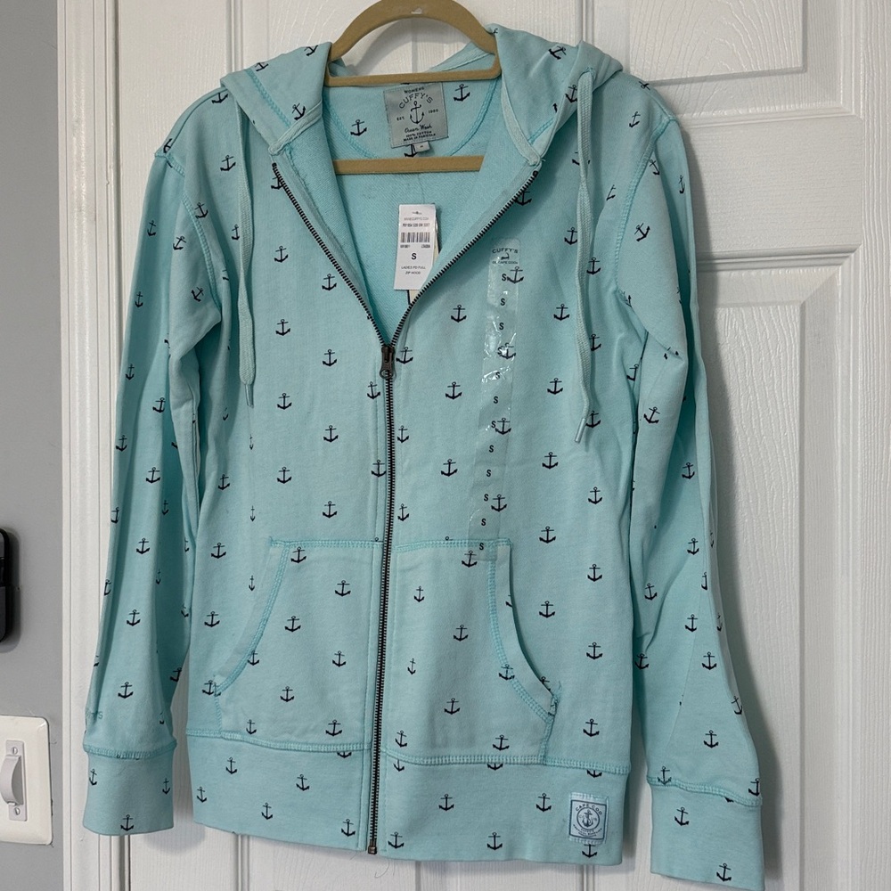 Cuffy’s Anchor Print Zip Hoodie